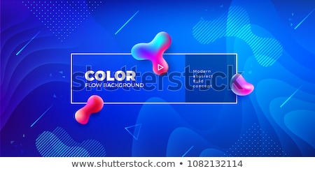 Foto stock: Abstract Blue 3d Shape