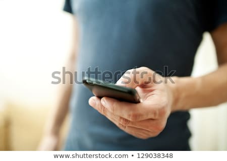 Zdjęcia stock: Cell Phone Smartphone With Touchscreen In Male Hand