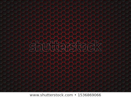Bright Glowing Red Hexagons Vector Tech Background [[stock_photo]] © phochi
