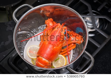 Foto d'archivio: Cooked Red Lobsters