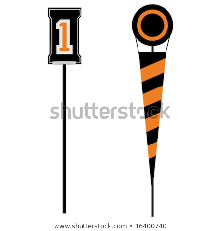 Stock foto: A Couple Of Sideline Markers Used In American Football Games Usa Sports Equipment In Flat Design R