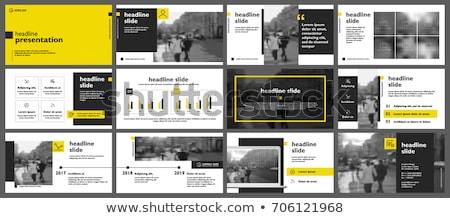 Stock foto: Vector Infographic Typography Timeline Report Template