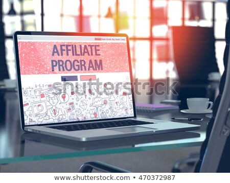 Foto stock: Affiliate Program Concept On Laptop Screen 3d Rendering