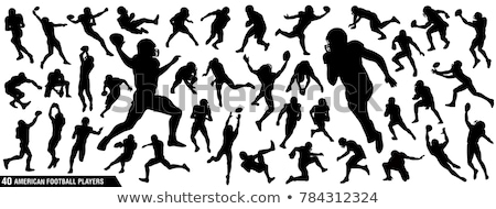 Foto stock: Rugby American Football Catch