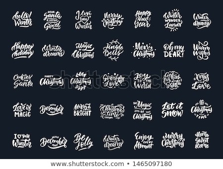 Сток-фото: Set Of Marry Christmas And Happy New Year Banner On Dark And Red Background With Snowflakes And Gift