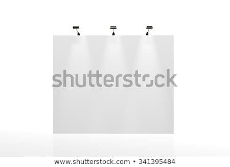 Zdjęcia stock: Blank Billboard On The White Podium 3d Rendering