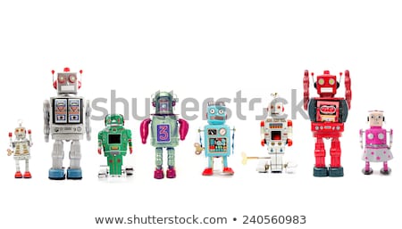 Foto stock: A Team Of Vintage Robots
