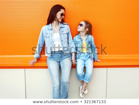 Stock fotó: Image Of Stylish Happy Family With Children Wearing Sunglasses S