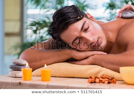 Stock foto: Young Handsome Man During Spa Procedure