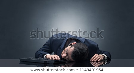Stock photo: Businessman Fell Asleep At His Workplace