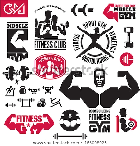 Stock photo: People Pumping Muscles Sport Or Fitness Vector