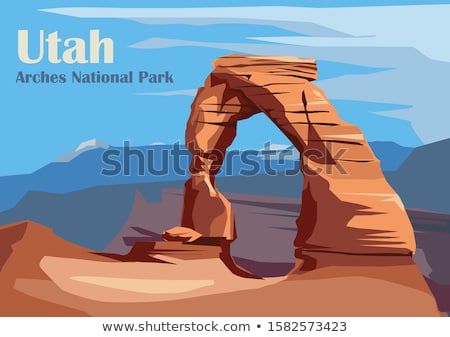 Foto d'archivio: Scenic View At Arches National Park Utah Usa