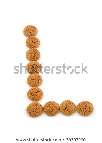 ストックフォト: Ginger Nuts Pepernoten In The Shape Of Letter L