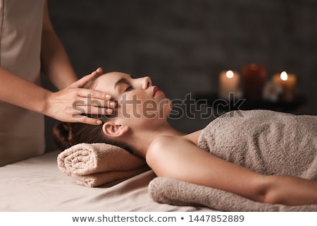Stockfoto: Beautiful Spa Woman Lying On The Couch