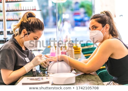 Foto stock: Manicure Making In Beauty Spa Salon