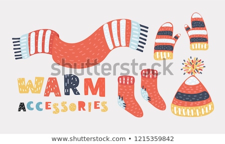 Zdjęcia stock: Knit Wool Gloves And Scarf