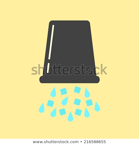 Stok fotoğraf: Black Silhouette Vector Icons For Ice Bucket Challenge