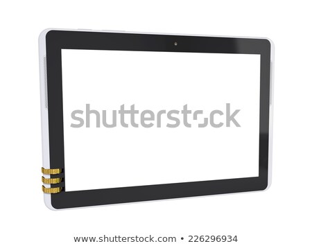 Foto stock: Tablet Pc With Wheels Combination Code