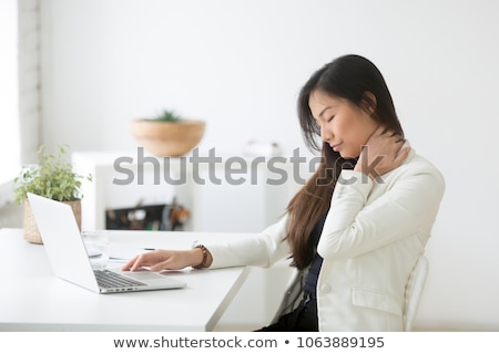 ストックフォト: Businesswoman With Severe Neck Pain