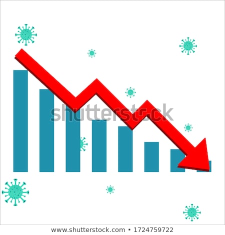 Foto stock: Bankrupt On Chart Going Down Vector Illustration