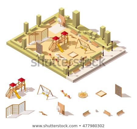 Set Of Playgrounds In Isometric Vector Illustration Zdjęcia stock © tele52