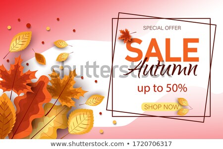 Stock photo: Promotional Autumn Sale Flyer Design With Text Space