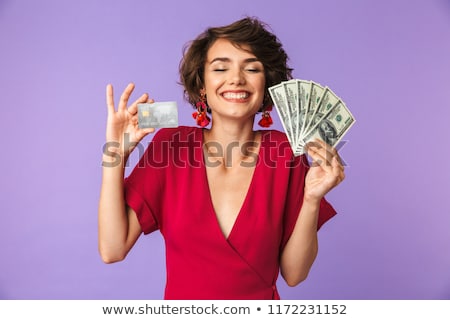 Stock fotó: Portrait Of Happy Woman 20s Wearing Straw Hat Rejoicing While Ho