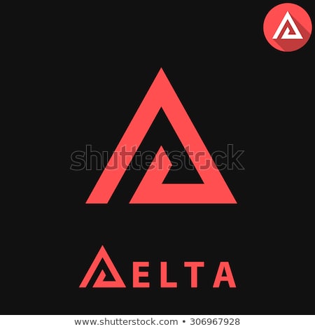 ストックフォト: Black Red A Symbol Letter Logo Vector Logotype
