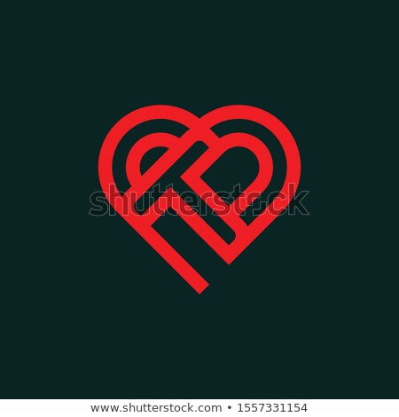 Stock photo: Letter T Heart Icon Logo Vector