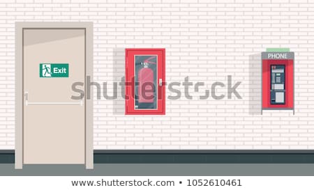 Foto stock: Fire Exit Door Icon