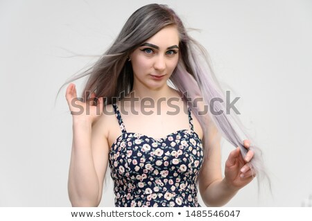 Stockfoto: Perm Hair Girlaction