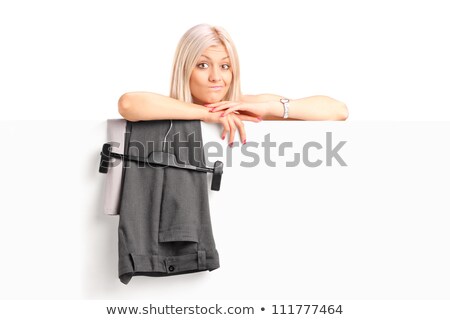 Zdjęcia stock: Pretty Girl With Dressing Panel Smiling