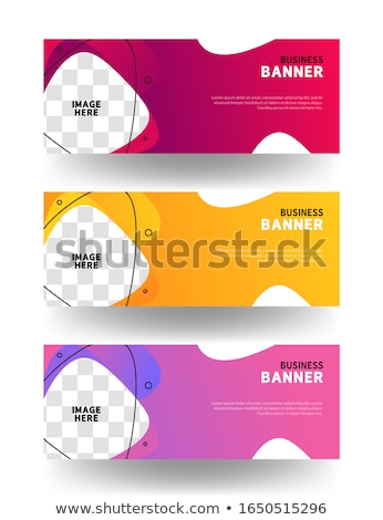 Stok fotoğraf: Set Of Abstract Modern Graphic Elements Gradient Abstract Banners Flowing Liquid Shapes