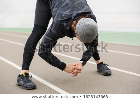 Zdjęcia stock: Motivated Young Fit Sportsman Working At The Stadium