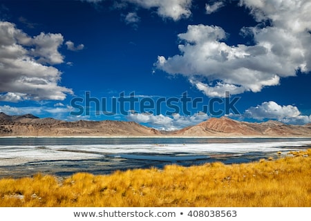 Foto d'archivio: Himalayan Lake Tso Kar In Himalayas Ladakh India