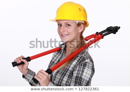 Stok fotoğraf: Woman With Tools And Boltcutters