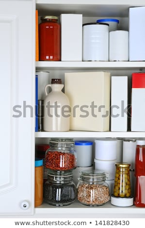 Stock photo: Closeup Of A Well Stocked Pantry