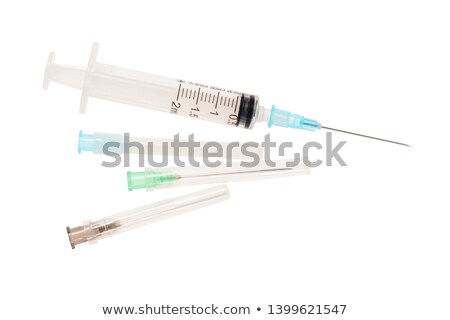 Foto stock: Three Disposable Syringe Close Up