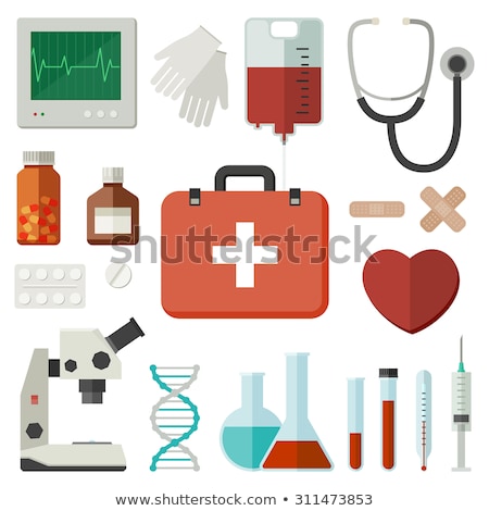 [[stock_photo]]: Medical Objects And Equipment Flat Icons Illustration