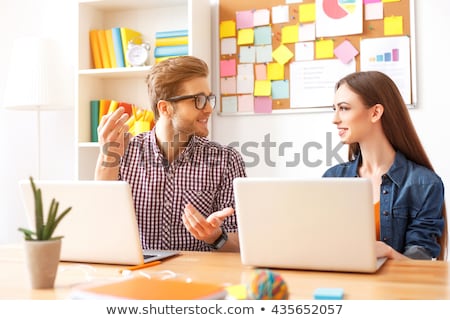 Сток-фото: Couple Of Students Studing Together