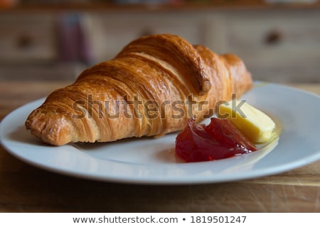 Stock fotó: Croissants And Jam