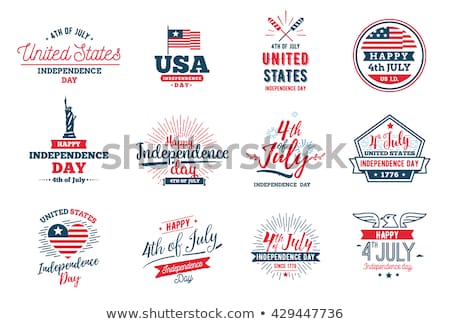 Stock fotó: 4th July Badge Ribbon Of American Independence Day