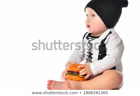 Stok fotoğraf: Close Up Of Boy Sitting In Burger