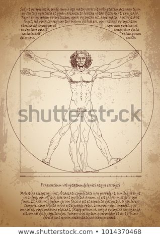 Stock fotó: Vitruvian Man Leonardo Da Vinci
