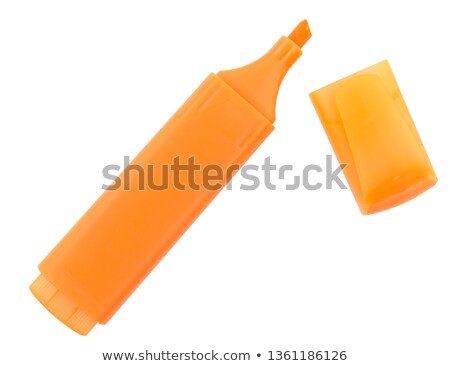 ストックフォト: Orange Highlighter Isolated Over White