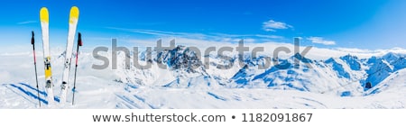 Сток-фото: Ski Slope And Blue Sky With Clouds