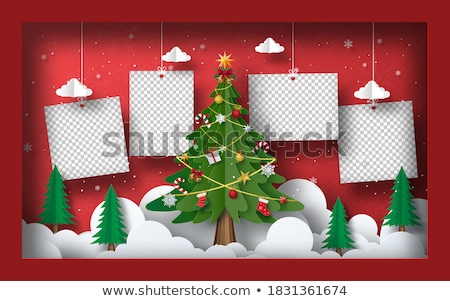 Stockfoto: Christmas Photo Frame Background