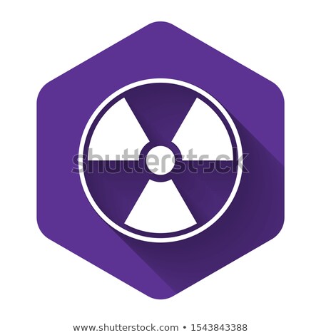 Stok fotoğraf: Radioactive Sign Purple Vector Icon Button