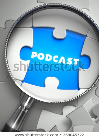 Stok fotoğraf: Podcast Through Lens On Missing Puzzle