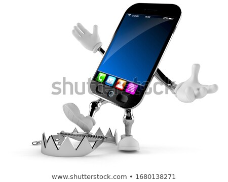 Foto d'archivio: Smartphone In Bear Trap